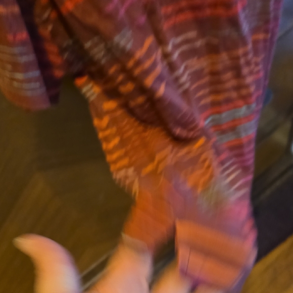 Gudrun Sjoden V-Neck Top - Orange and Pink Stripes - Picture 5 of 7